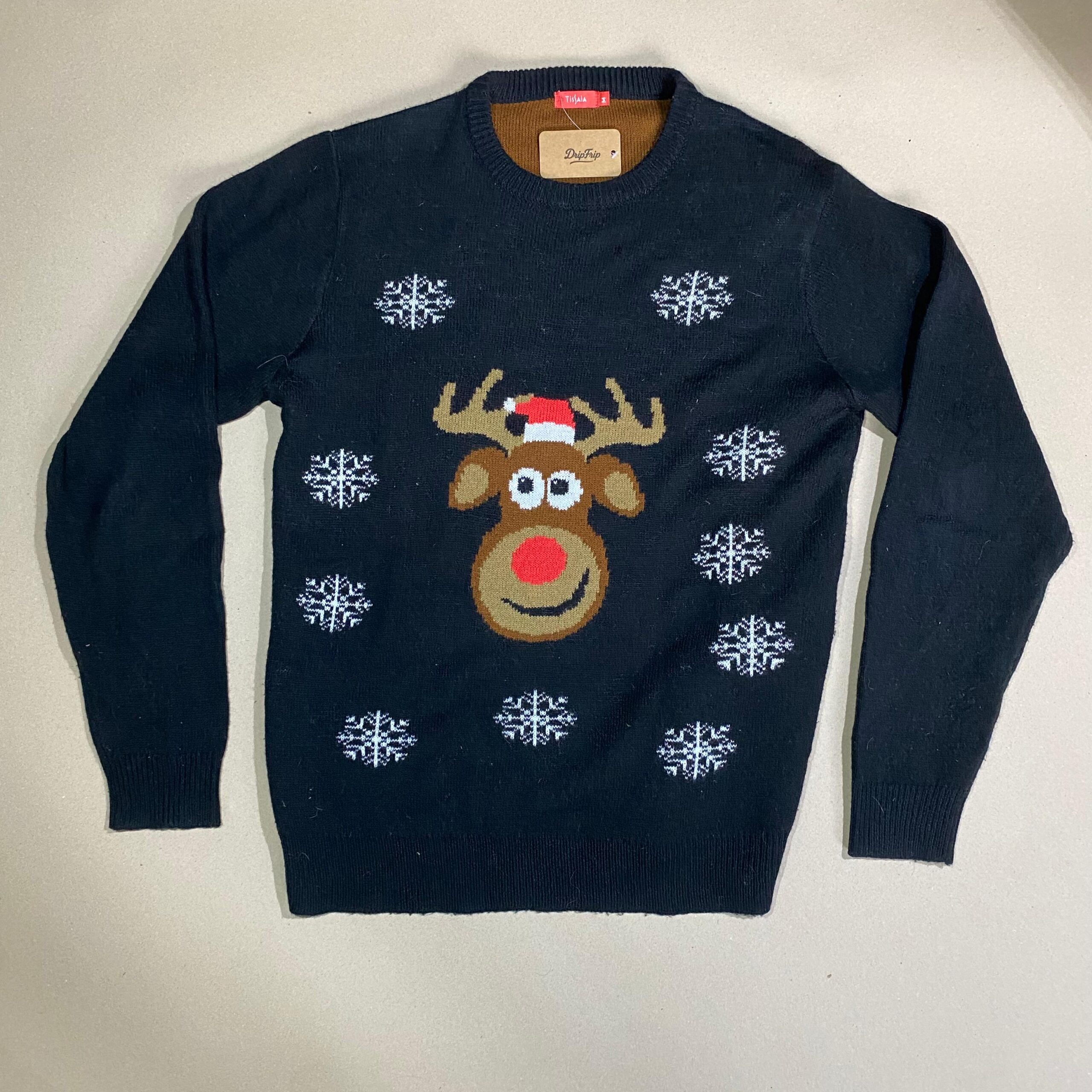 pull noël motif renne & flocons pull noël motif renne & flocons